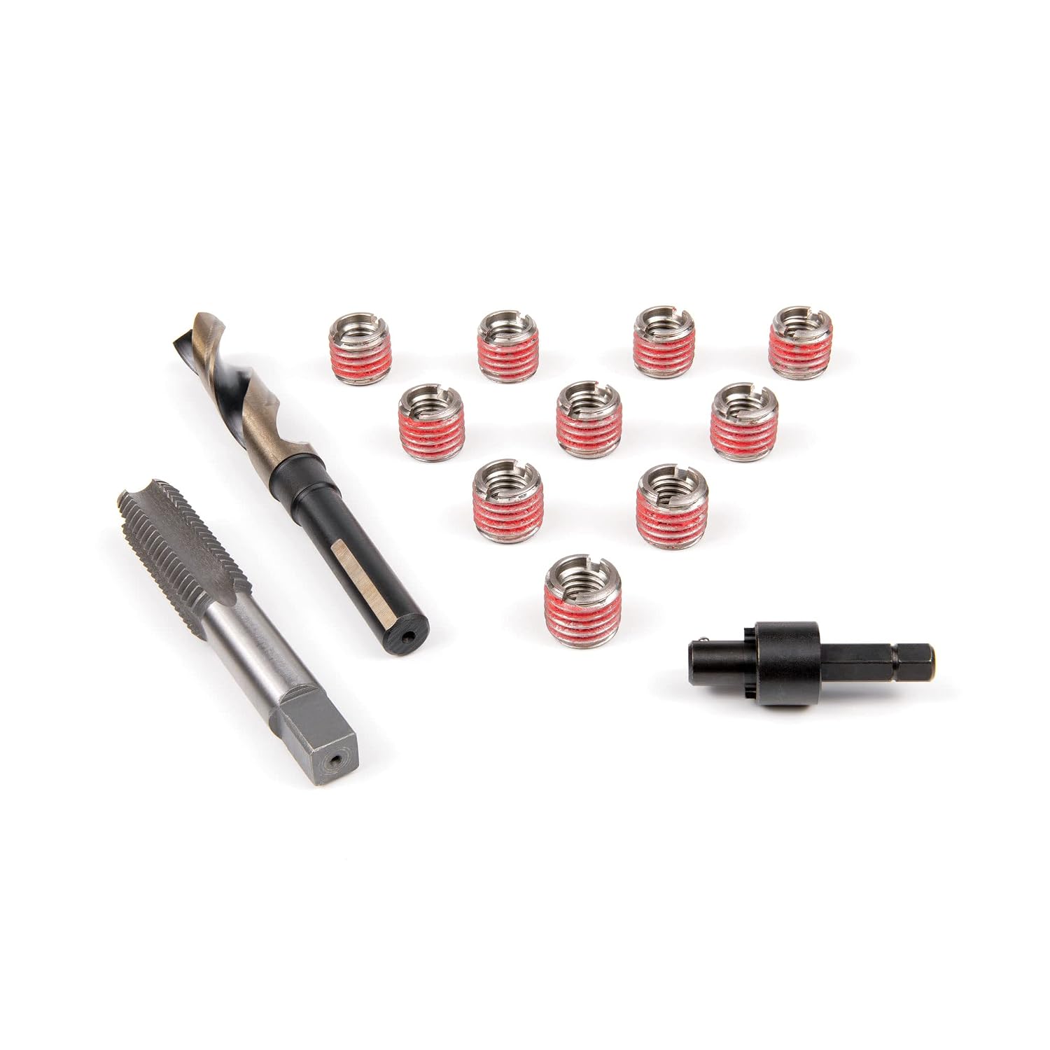 E-Z LOK Metal Thread Repair Kit Tool and Stainless Steel Threaded Inserts Standard Wall M12-1.75 x 3/4-10