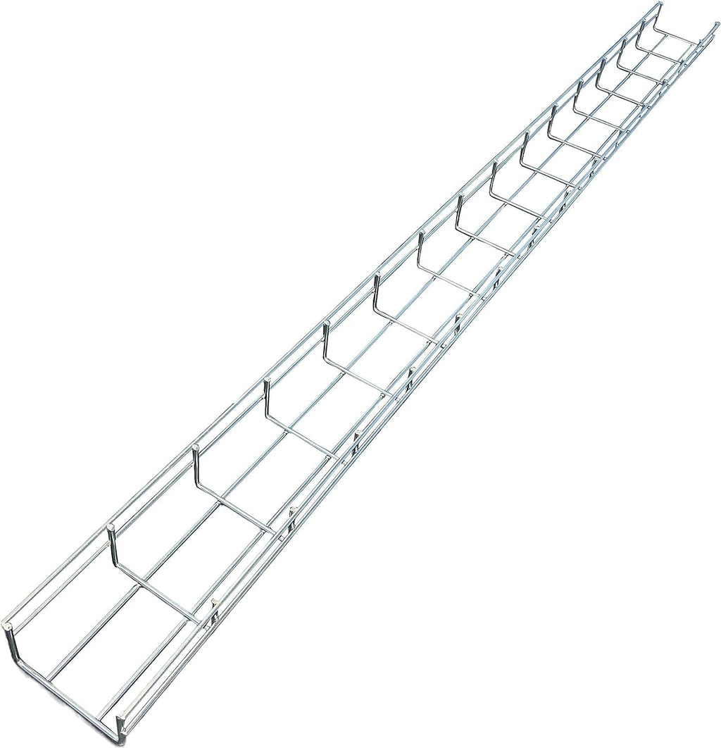 Kable Kontrol Cable Tray- 5 Feet Long - 4' Width, 4' Depth – Wire Mesh Tray Cable Management Rack Cords Organizer Cable Basket, Zinc Plated Steel NEC Approved for Network, Fiber Optic, Cabling