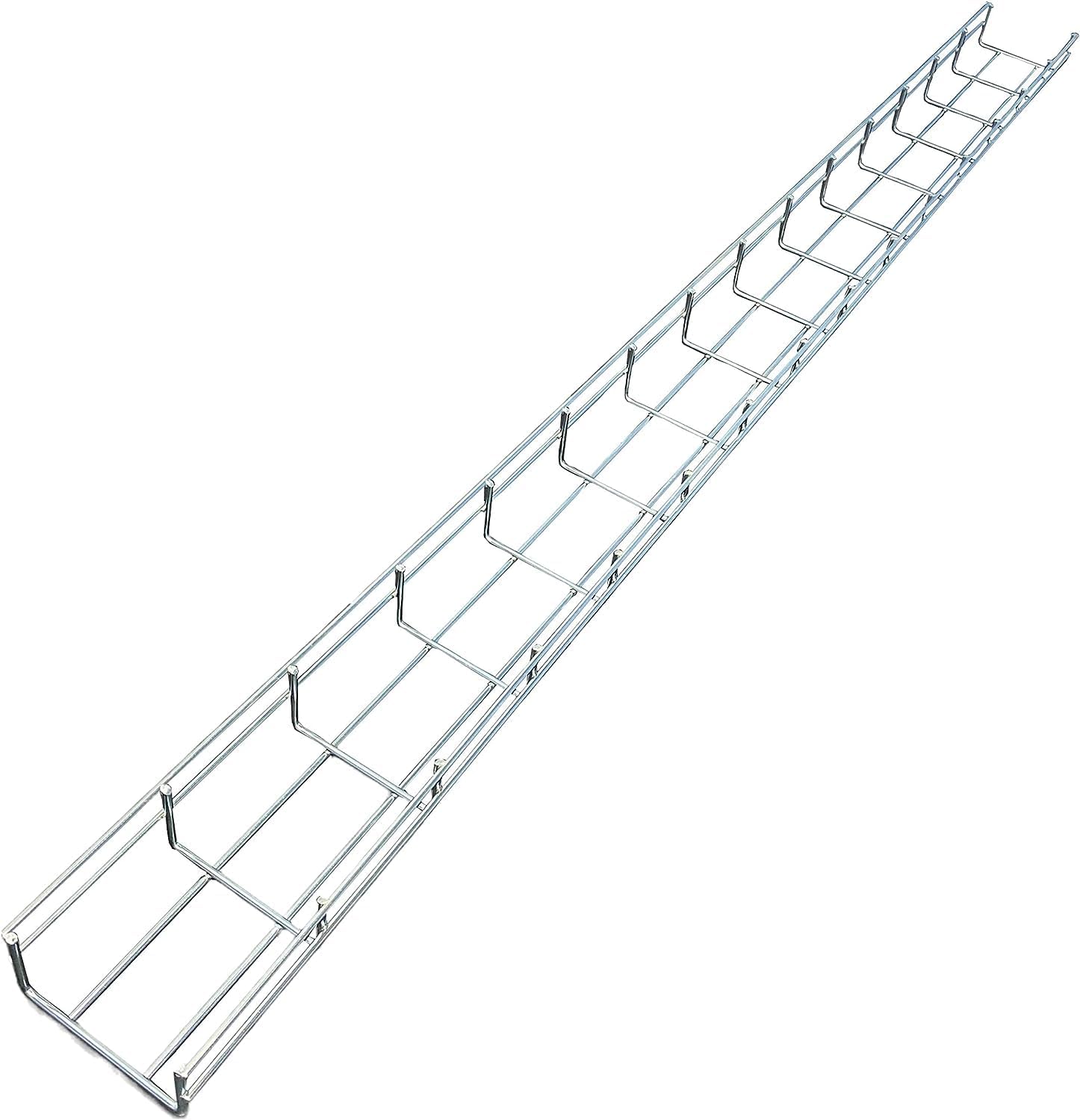 Kable Kontrol Cable Tray- 5 Feet Long - 4' Width, 4' Depth – Wire Mesh Tray Cable Management Rack Cords Organizer Cable Basket, Zinc Plated Steel NEC Approved for Network, Fiber Optic, Cabling