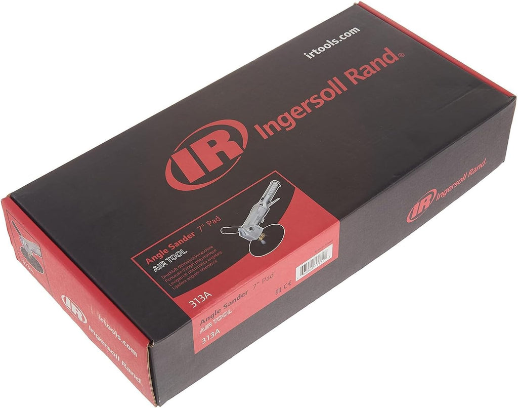 Ingersoll Rand 313A 7' Orbital Angle Pneumatic Sander, Heavy Duty Motor, Lightweight at 4.2 lbs, Adjustable Speed Up to 5,000 RPM, Ball Bearing Construction