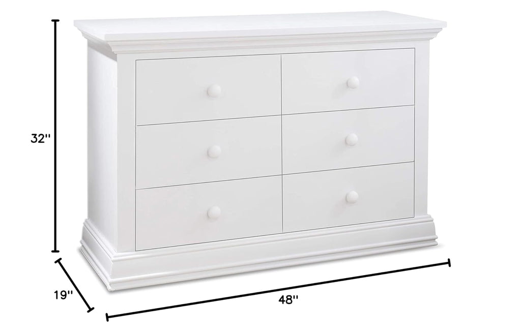 Sorelle Furniture Paxton Baby Dresser – Dresser for Nursery, Kids Bedroom Furniture, Baby Dresser Drawers, Storage for Child's Room with Drawers, Nursery Furniture for Infant-White