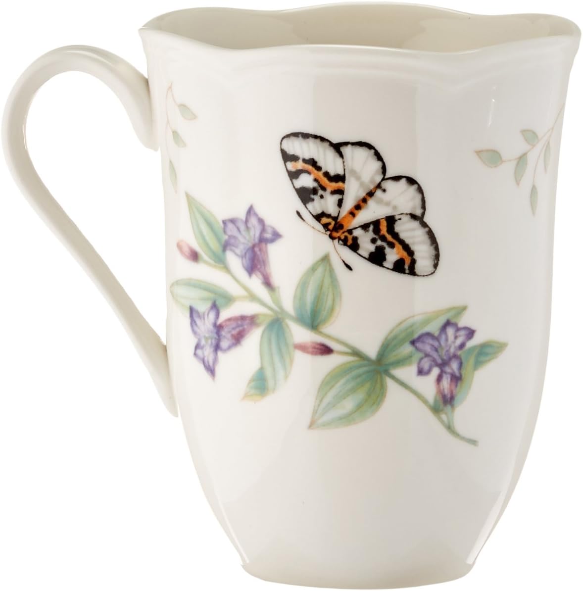 Lenox Dinnerware Set, Butterfly Meadow 18-Piece Set, Service For 6, White Porcelain, Butterfly And Flower Designs, Plates And Bowls Sets, Dishwasher Safe, Home & Kitchen (Assorted, 18 Pieces)