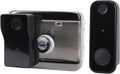AUNMAS Smart Aluminum Gate Lock, Dual Access Electronic Fence Lock with Five Unlock Methods Including Fingerprint Card Key for Outdoor Garden Fence Gates