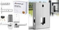 GB2024 Gate Lock Box Steel Gate Boxf for ANNFUZ Mechanical Keyless Entry Door Leverwith Handle,Combination Keypad Code Door Lever Lock - for Metal Gates and Fence (NOT for Aluminum) - 2 3/