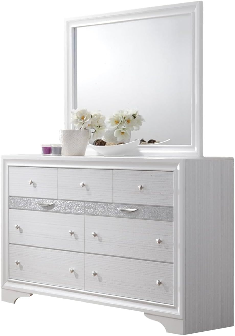 GOWE Traditional Style Full 4 Piece Storage Bedroom Set Made with Wood in White