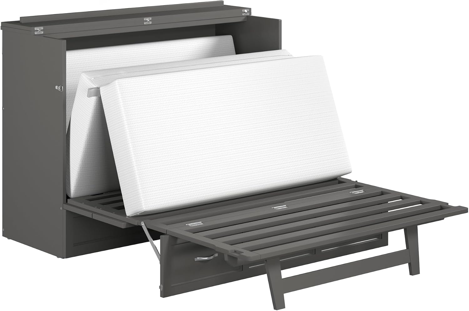 AFI Deerfield Murphy Bed Chest Full w/Charger Grey