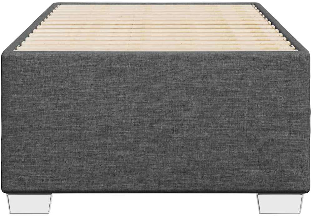Dark Gray Polyester Twin XL Bed Frame with Plywood and Engineered Wood, Modern Minimalist Design with Breathable Fabric Upholstery for Sturdy Support and Easy Assembly,
