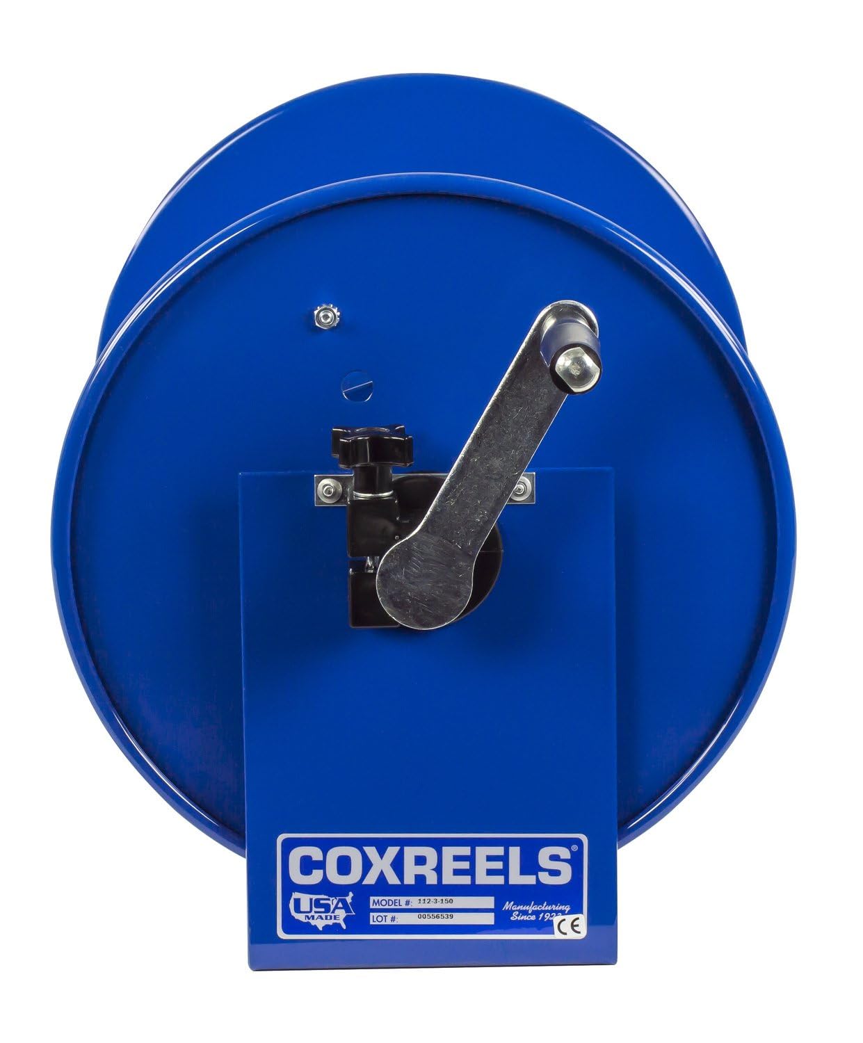 Coxreels 112-3-50 Compact Hand Crank Steel Hose Reel - 4,000 PSI - Holds 3/8' x 50' Length Hose - Perfect for Air Compressor, Garden, Pressure Washer, Electric Hoses (Hose Not Included) Made in USA