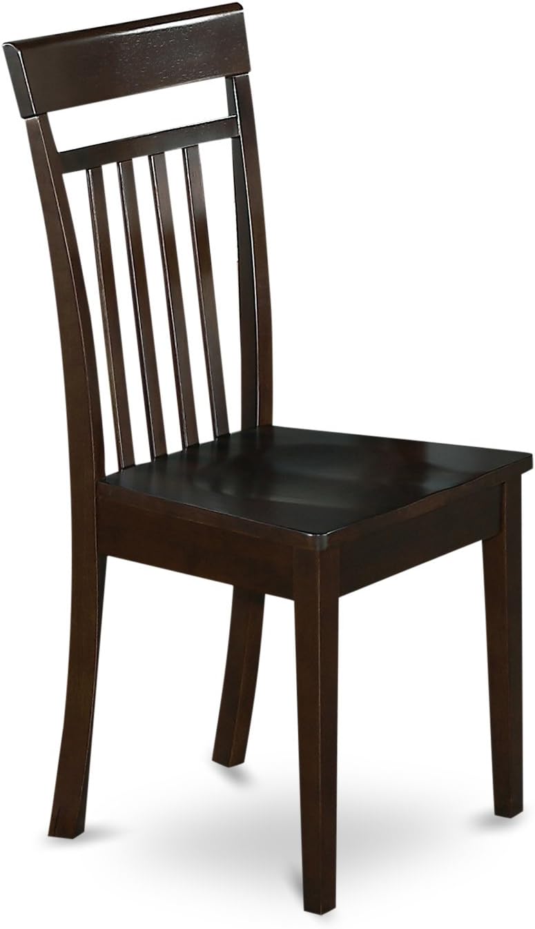 East West Furniture CAP5S-CAP-W 5 Piece Dining Table Set for 4 Includes a Rectangle Kitchen Table and 4 Dinette Chairs, 36x60 Inch, Cappuccino