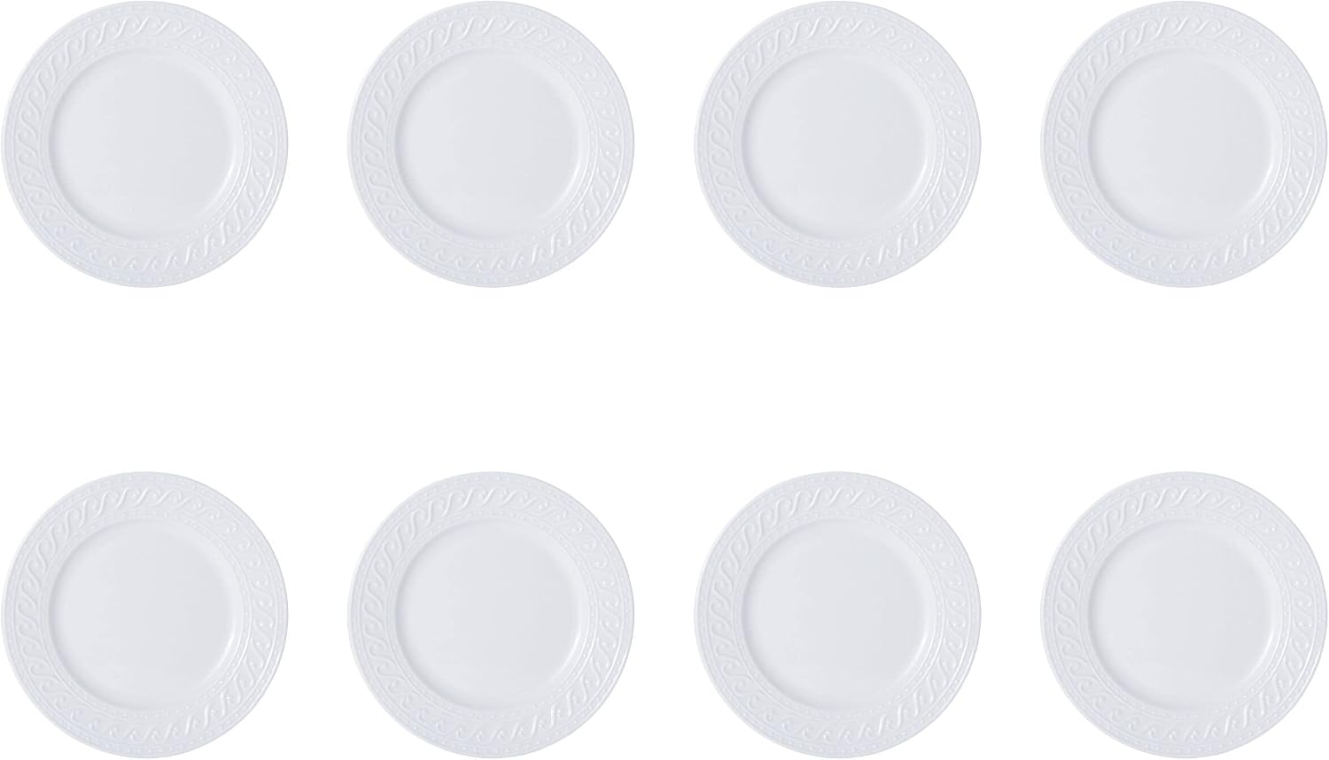 Pfaltzgraff Sylvia 32-Piece White Dinnerware Set, Service for 8, Durable Stoneware Plates, Bowls, and Mugs, Microwave and Dishwasher Safe