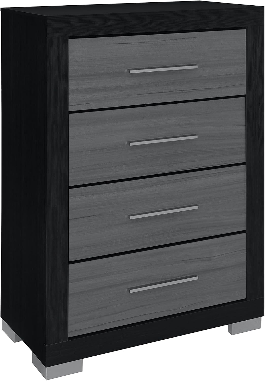 5PC Black Grey Full Bedroom Set FA969