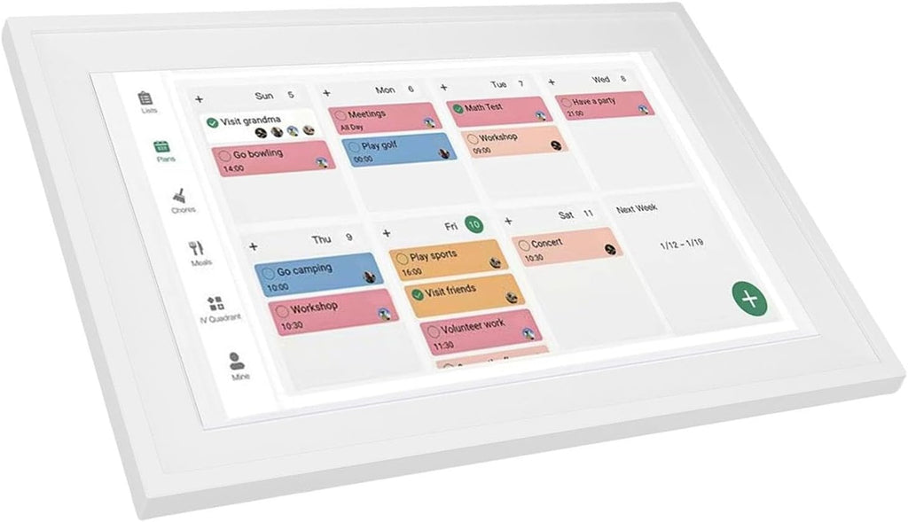 Tangxi 15.6 Inch Smart Digital Calendar 2025, Family Calendar with Touchscreen Chore Chart & Meal Planner for Family Schedules, Digital Photo Frame & Memo Board (US Plug 100‑240V)