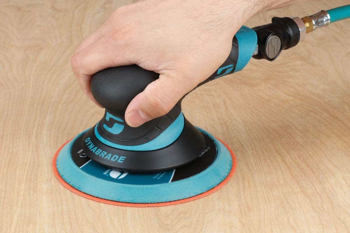 Dynabrade (X61V) Dynorbital Extreme 6' (152 mm) Diameter Random Orbital Sander, Vacuum-Ready, Hook-Face Pad Face | Proportionate 3/16' (5 mm) Diameter Orbit | 12000 RPM Pneumatic Motor