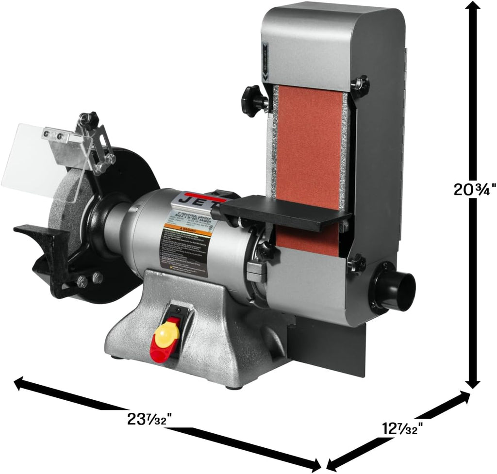 JET 8' Grinder and 2' x 48' Belt Sander, 1 HP, 115/230V 1Ph (Model IBGB-248)