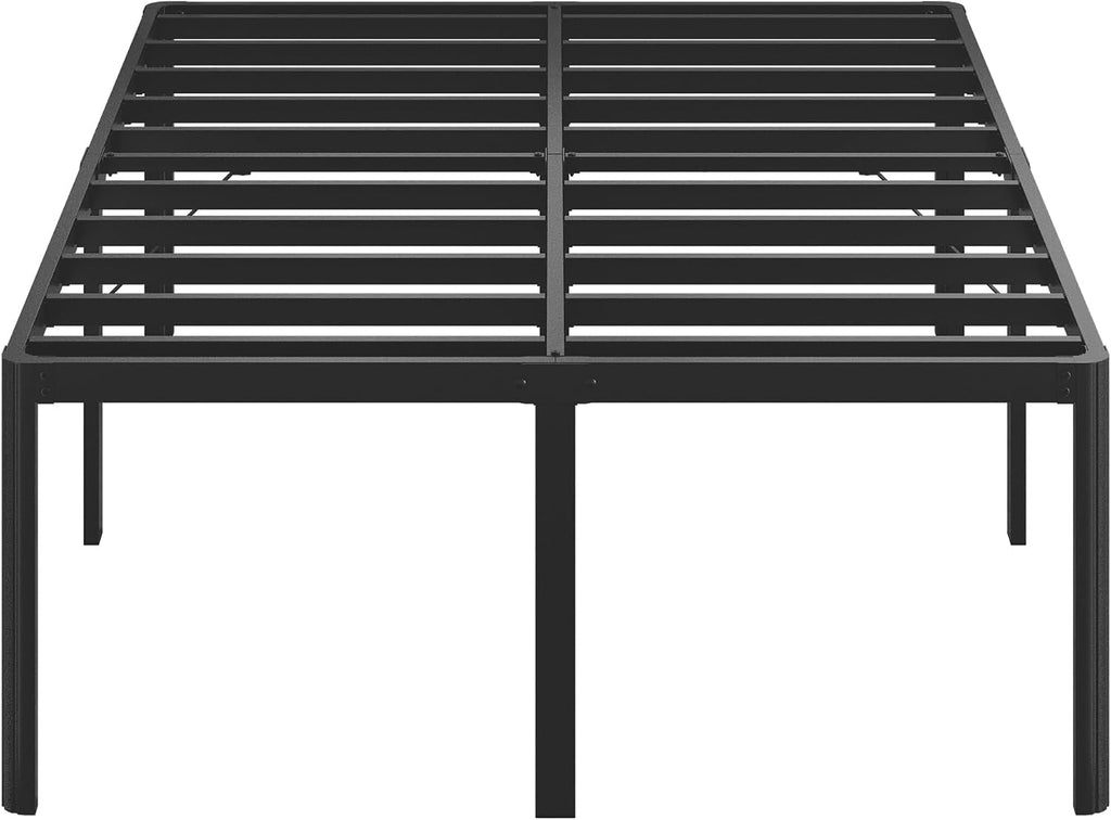 Lutown-Teen 25 Inch High Queen Bed Frame with Rounded Corner Legs, Heavy Duty Metal Queen Platform Bed Frame with Steel Slats Support, No Box Spring Needed, Noise Free, Easy Assembly