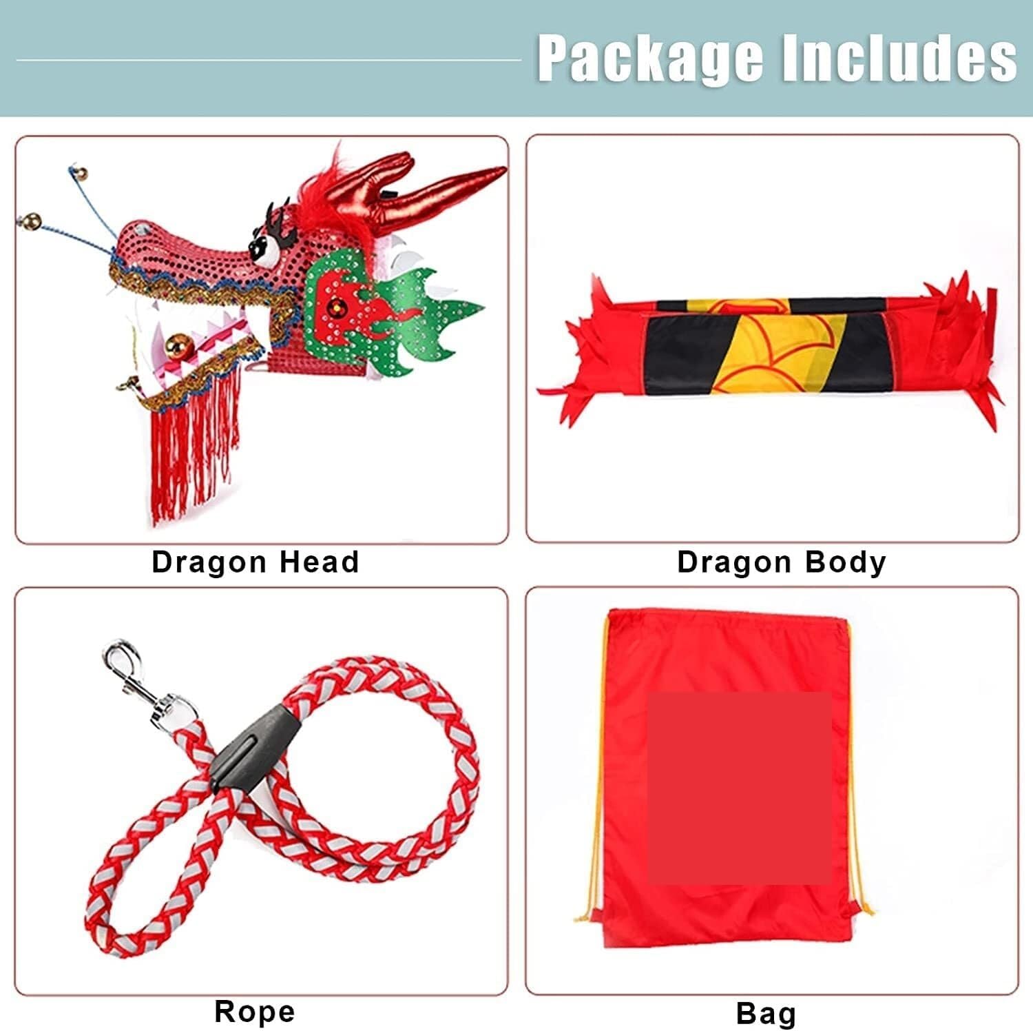Chinese New Year Decorations Chinese Dragon Dance Ribbon Streamer for Outdoor Fitness Party Stage Performance Prop Spring Festival Party Supplies(Yellow,10m)