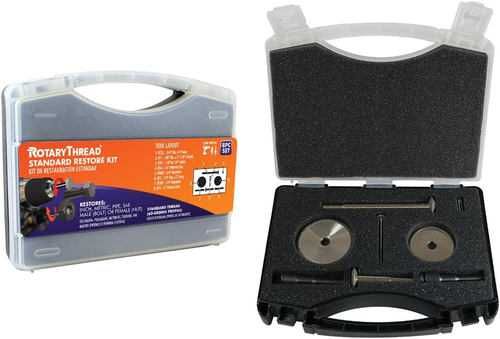 Repair Kits - Faster & Easier to Chase, Restore & Clean Internal or External Threads, All in One Universal Thread Files Set, Inch, Metric, Grooves, Glands, Acme, Buttress Thread