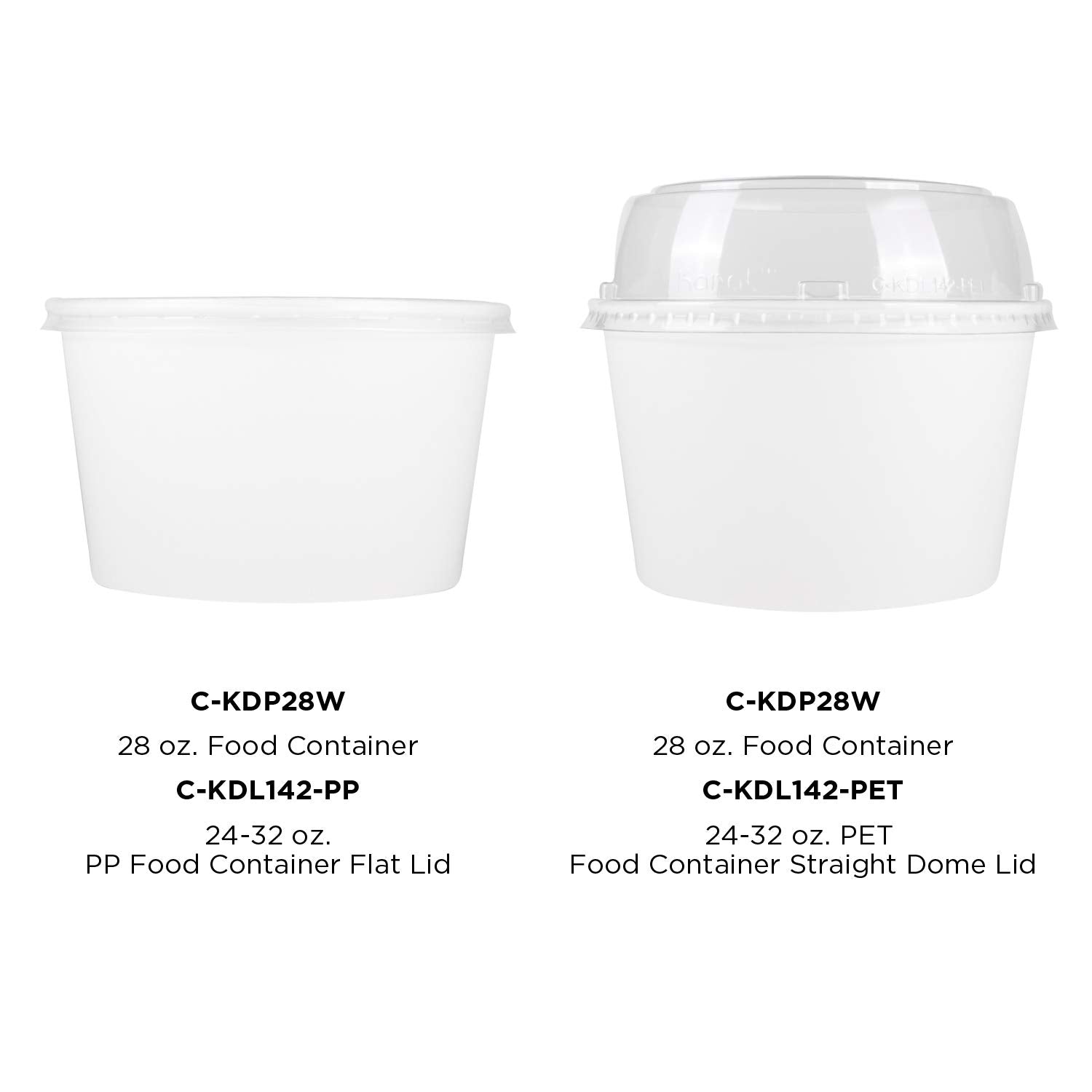 Karat [28oz - 600 ct] Paper Soup Bowls for Hot/ Cold Food - Ideal for Soup, NoodIes, Pasta and Snacks - White (C-KDP28W)