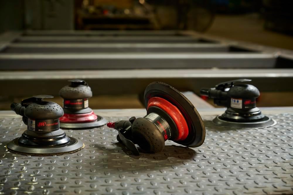 Ingersoll Rand 4151 Random Orbital Air Sander, 3/16' Orbit, 6' Vinyl Pad, 12,000 RPM, 0.2 HP