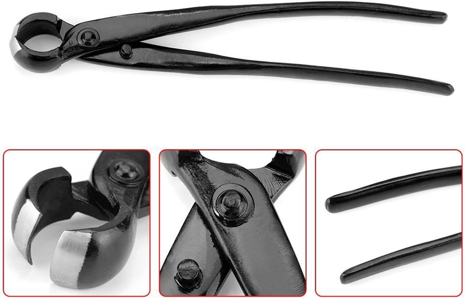 Trimming Tool Round Edge Cutter Beginner Bonsai Tools Multi - Function As Branch Cutter and Knob Cutter 210 mm Carbon Steel and Versatile. (Black)