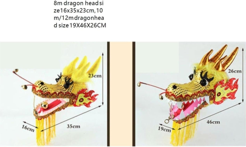 Chinese New Year Decorations Chinese Dragon Dance Ribbon Streamer for Outdoor Fitness Party Stage Performance Prop Spring Festival Party Supplies(Yellow,10m)