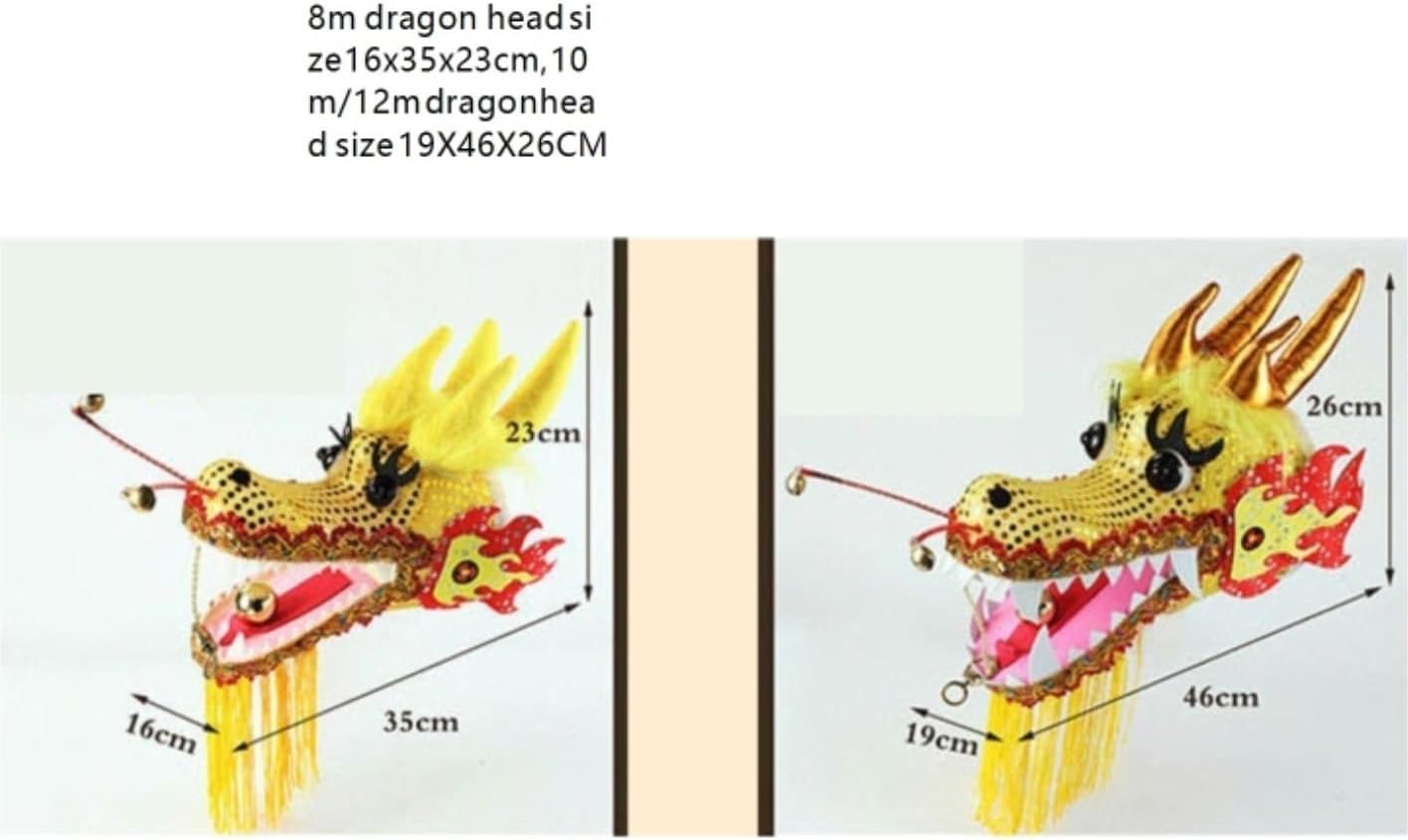 Chinese New Year Decorations Chinese Dragon Dance Ribbon Streamer for Outdoor Fitness Party Stage Performance Prop Spring Festival Party Supplies(Yellow,10m)