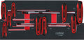KS TOOLS 713.2009 SCS TX T-Handle hex Key Set, 9 pcs, 1/3 System Insert, one Size, Clear