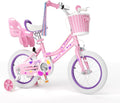 XJD Girls Bike for 2-12 Years Old Kids 12 14 16 20 Inch Toddler Bike,Retro Style Kids Bike with Training Wheels, 20 Inch Girl Bicycle with Kickstand