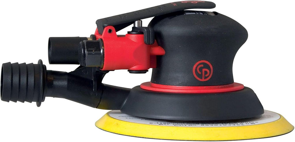 Chicago Pneumatic CP7255CVE - Air Random Orbital Sander Tool, Home Improvement, Woodworking Tools, Polisher, Sanding Tool, Hook & Loop, Central Vacuum, 6 Inch (150 mm), 0.28 HP / 210 W - 12000 RPM