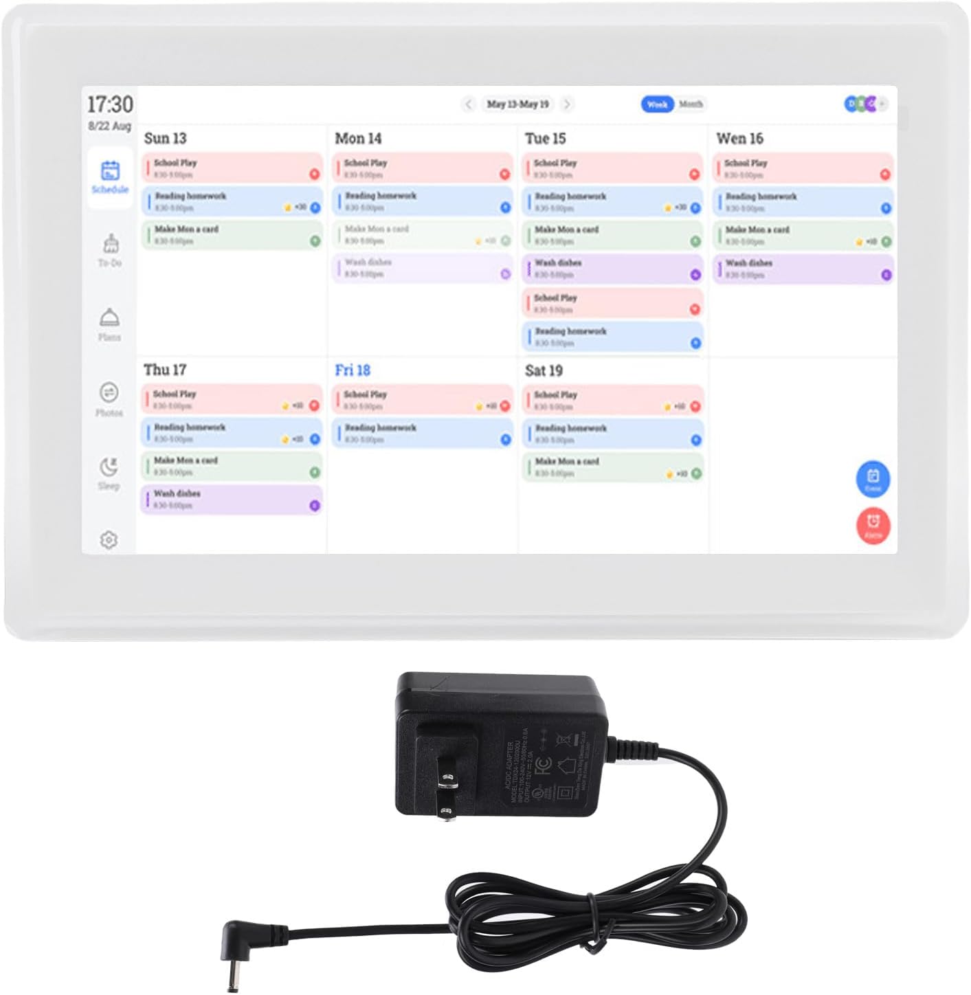 Sorandy 15.6 Inch Smart Digital Calendar, 32G 1920 X 1080 HD Touchscreen Interactive Display 2025 Electronic Family Planner with Meal Plan Chore Chart Electronic Photo Frame