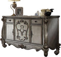Acme Versailles 5 Drawer Wooden Dresser with 2 Doors in Antique Brown Platinum