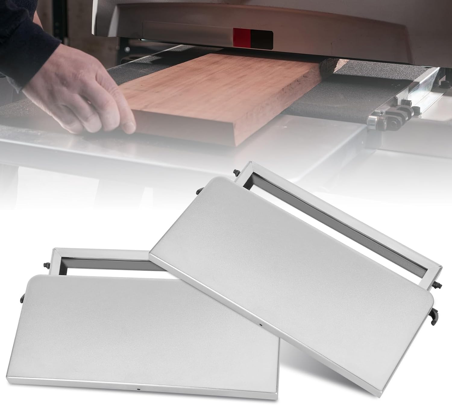 Folding Infeed/Outfeed Tables,For Compatible with JWDS-2244 Drum Sander,22-inch Desktop-Drum Sander Infeed Outfeed Effortless,Efficient Work, Easy As Well,Compatible with Part Number: 723541
