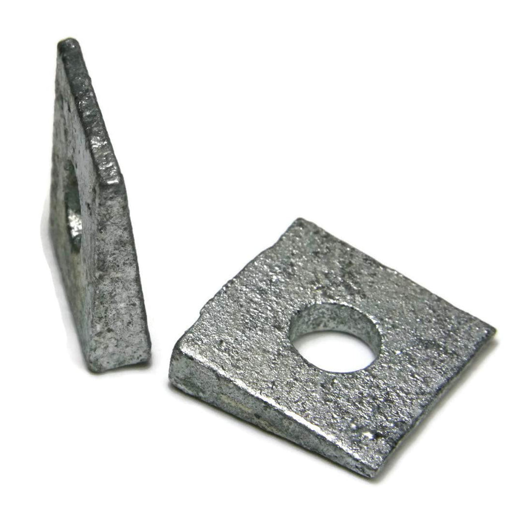 Beveled Square Washers Hot Dipped Galvanized 1/2' - Qty-250