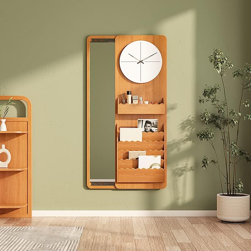 moisture Vanity Set Wall-Mounted Sliding Dressing Mirror and Dressing Table Integrated, Bedroom Full-Length Mirror with Storage Bracket Vanity Makeup Table Set (Color : A, Size : 150CM)