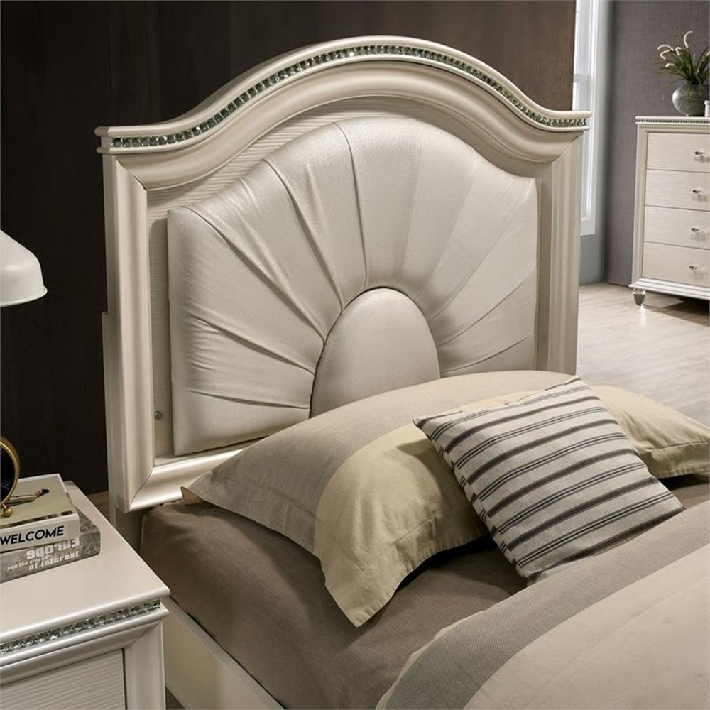 Furniture of America FOA Devado 3-Piece White Wood Bedroom Set - Full + Nightstand + Trundle