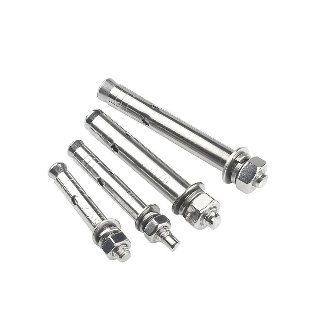 Anchor Bolts,Expansion Bolt, 2-10PCS Stainless Steel Expansion Screws Hex Head Sleeve Anchor M6 M8 M10 Half-Tooth Concrete Anchors Bolts Hook Bolt(80mm,M10 5PCS)