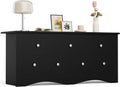 Furmax Dresser for Bedroom, 5 Wood Dresser, Chest of Drawers, for TV up to 65 inch, TV Stand Storage Chest of Drawers for Hallway Entryway (Black)