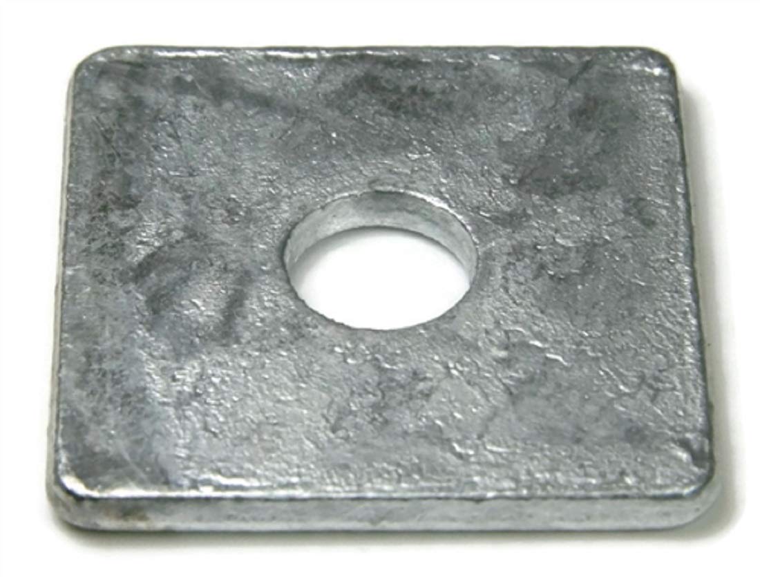 Square Washers Hot Dipped Galvanized - 1/2' (ID 9/16', OD 2', THK 0.195') - Qty-100