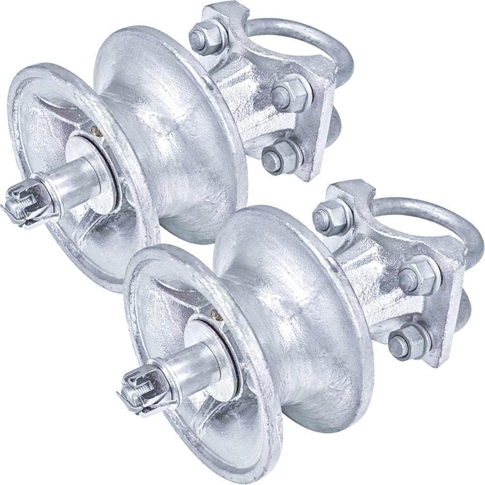 Sliding Gate Rollers Cantilever Roller for 4' Round Post, 2-3/8' or 2-1/2' Chain Link Fence Gate Frame, Pack of 2