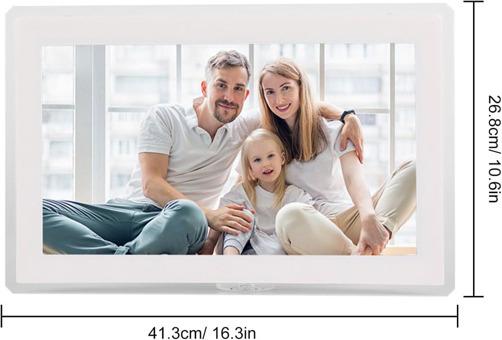 15.6 Inch Digital Picture Frame, Smart Digital Calendar with FHD Touchscreen Display, WiFi, APP Synchronization, 32GB Storage, Wall Planner for Home Kitchen Office (US Plug)