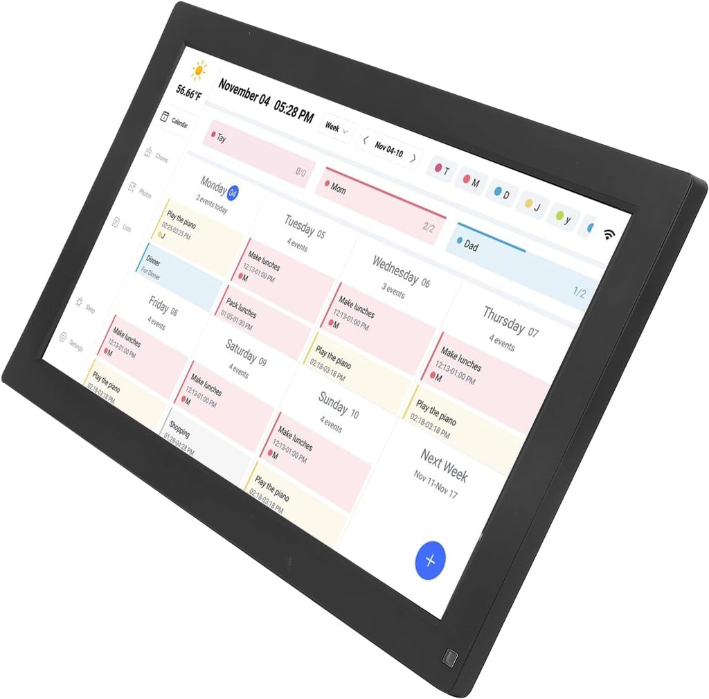 Tangxi 15.6 Inch Smart Digital Calendar, Electronic Chore Chart & WiFi Planner with Touchscreen, Weekly Monthly Family Organizer for Wall or Desk (US Plug)