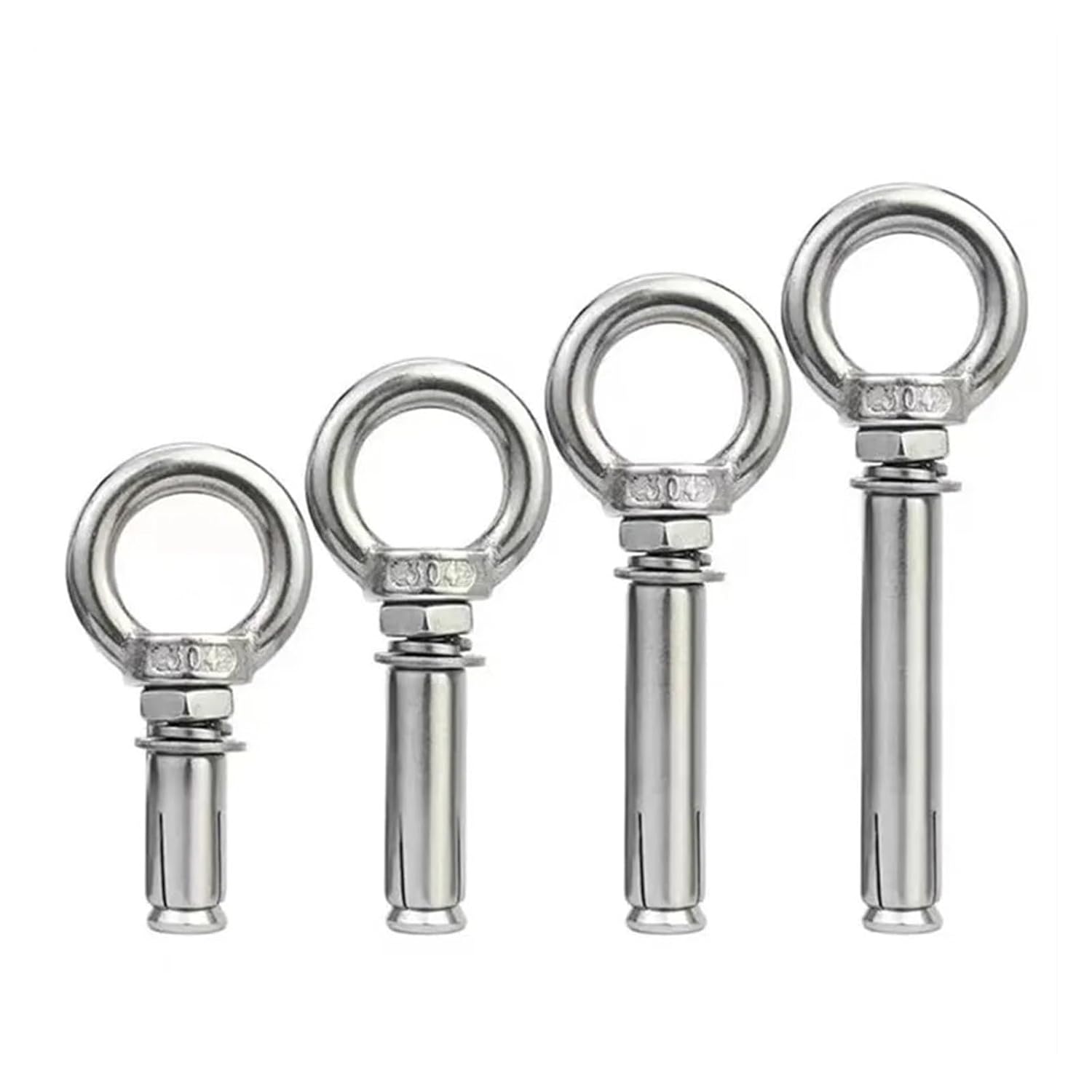 Anchor Bolts,Expansion Bolt, M6/M8/M10 Sleeve Anchor Concrete Expansion Eye Bolt Stainless Steel Installation Artifact Hook Universal with Ring Screws 1PCS(M10x90mm)