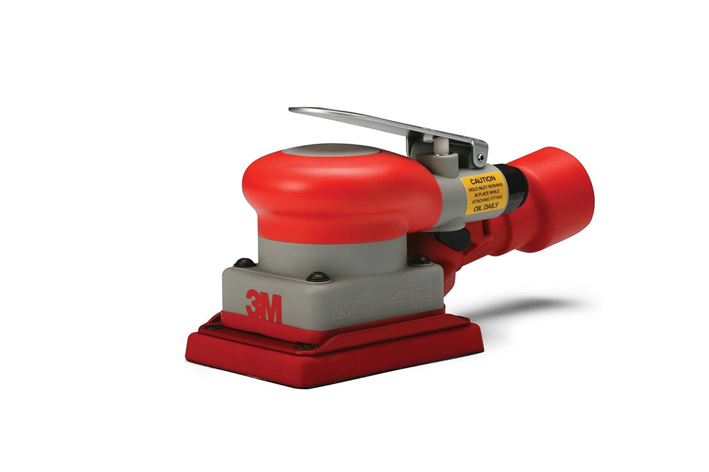 3M Central Vacuum Orbital Sander - Pneumatic Palm Sander - Air Powered - For Wood, Composites, Metal - 3' x 4', 1/8' Orbit - 20430