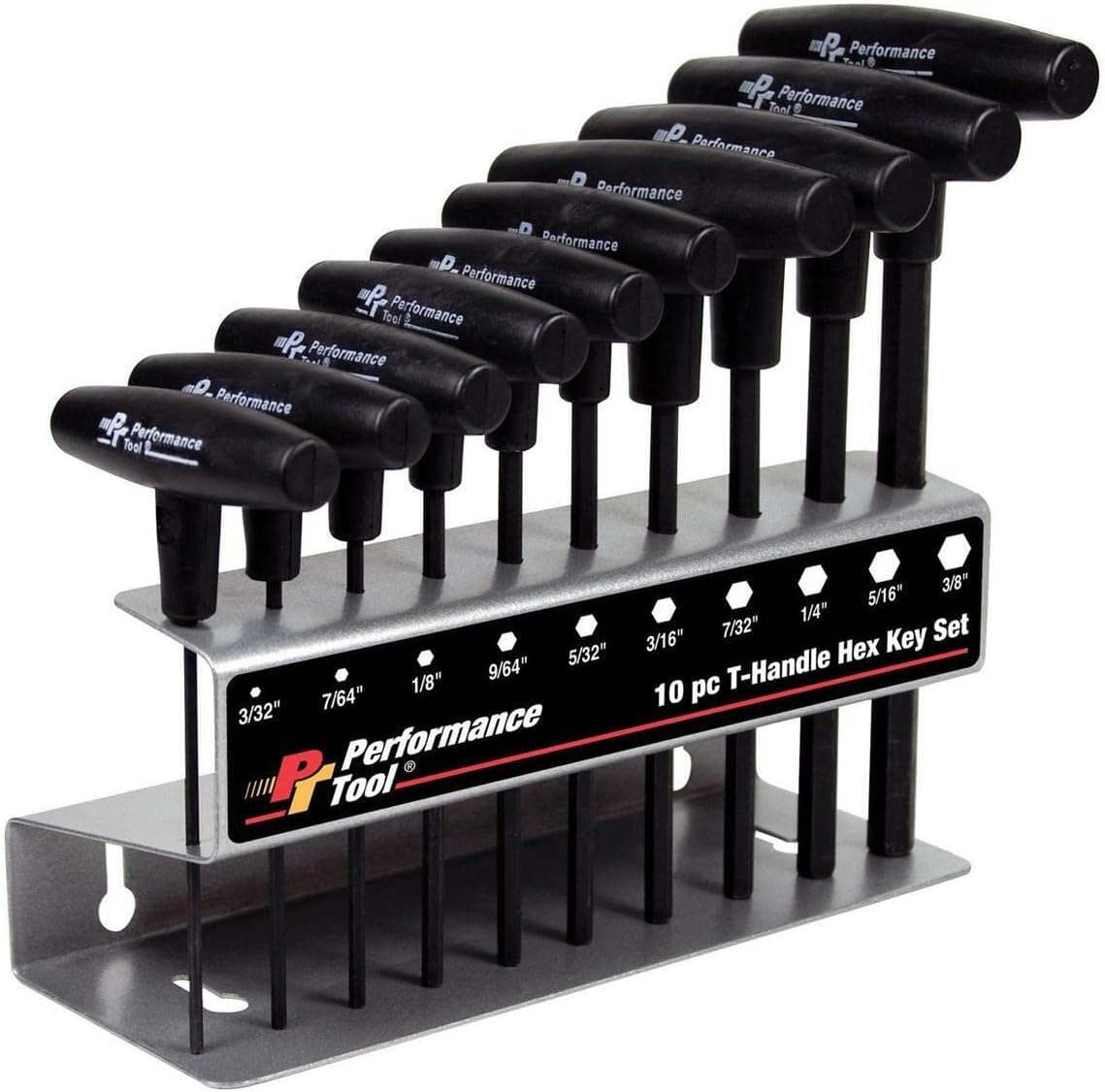 ARC-POWER Tools (WLMW80274) 10 Piece SAE T-Handle Hex Key Set
