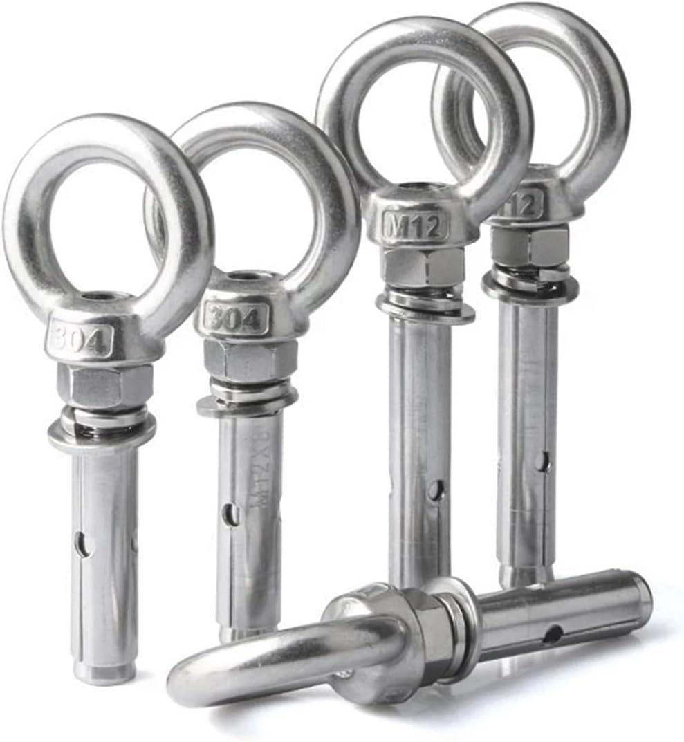 Sleeve Anchor Concrete Expansion Eye Bolt 304 Stainless Steel Installation Artifact Hook Long Universal Ring Screws(M16x120mm 1pc)
