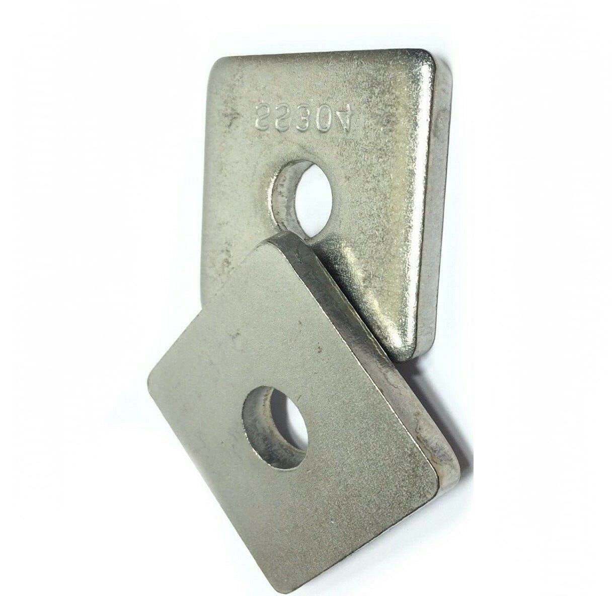 Pr-Mch 3/8' Stainless Steel Metal Square Washers for Unistrut Channel 50 Box, Set Kit #DR-D7897D
