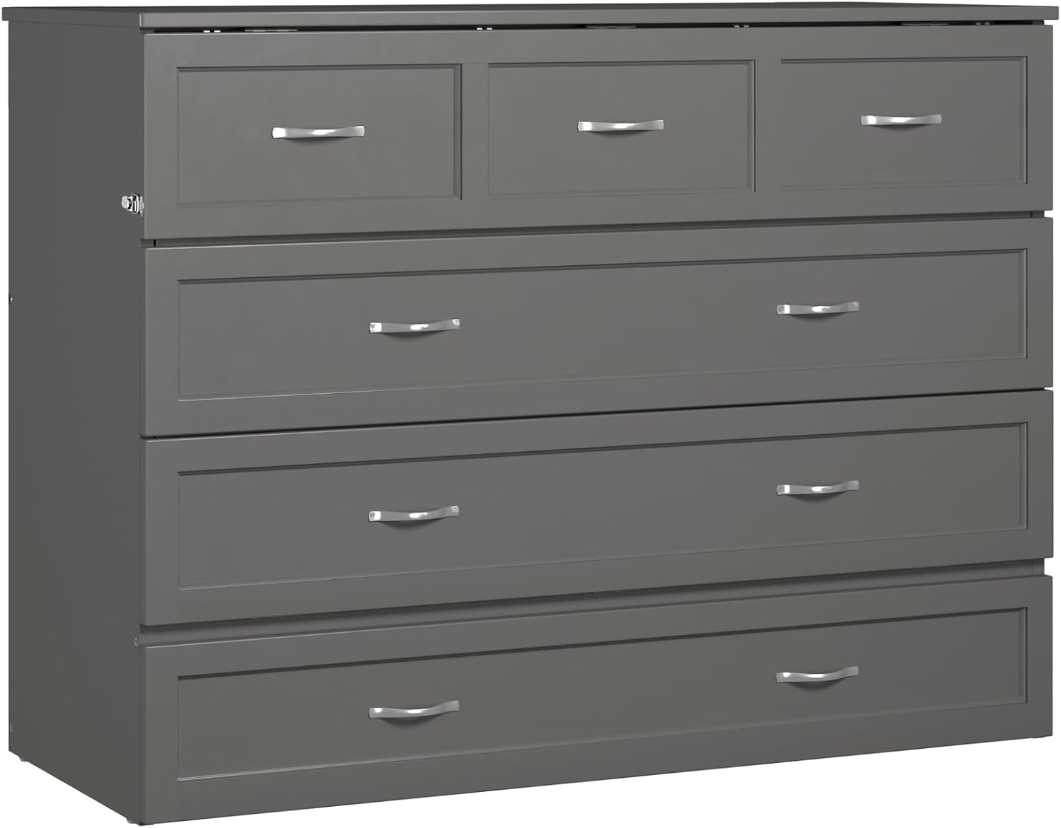 AFI Deerfield Murphy Bed Chest Full w/Charger Grey