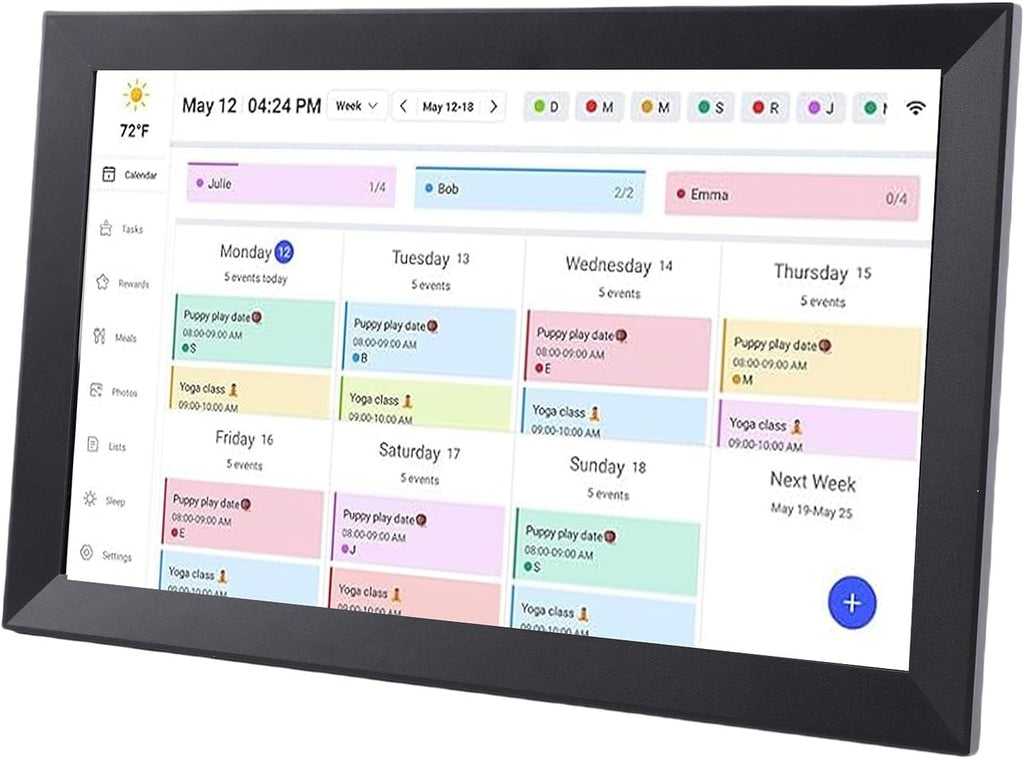 Zunate Smart Digital Calendar, 15.6 Inch Touchscreen WiFi 1080P HD Interactive Family Planner Wall or Desktop Display with APP Memory Digital Organizer (US)