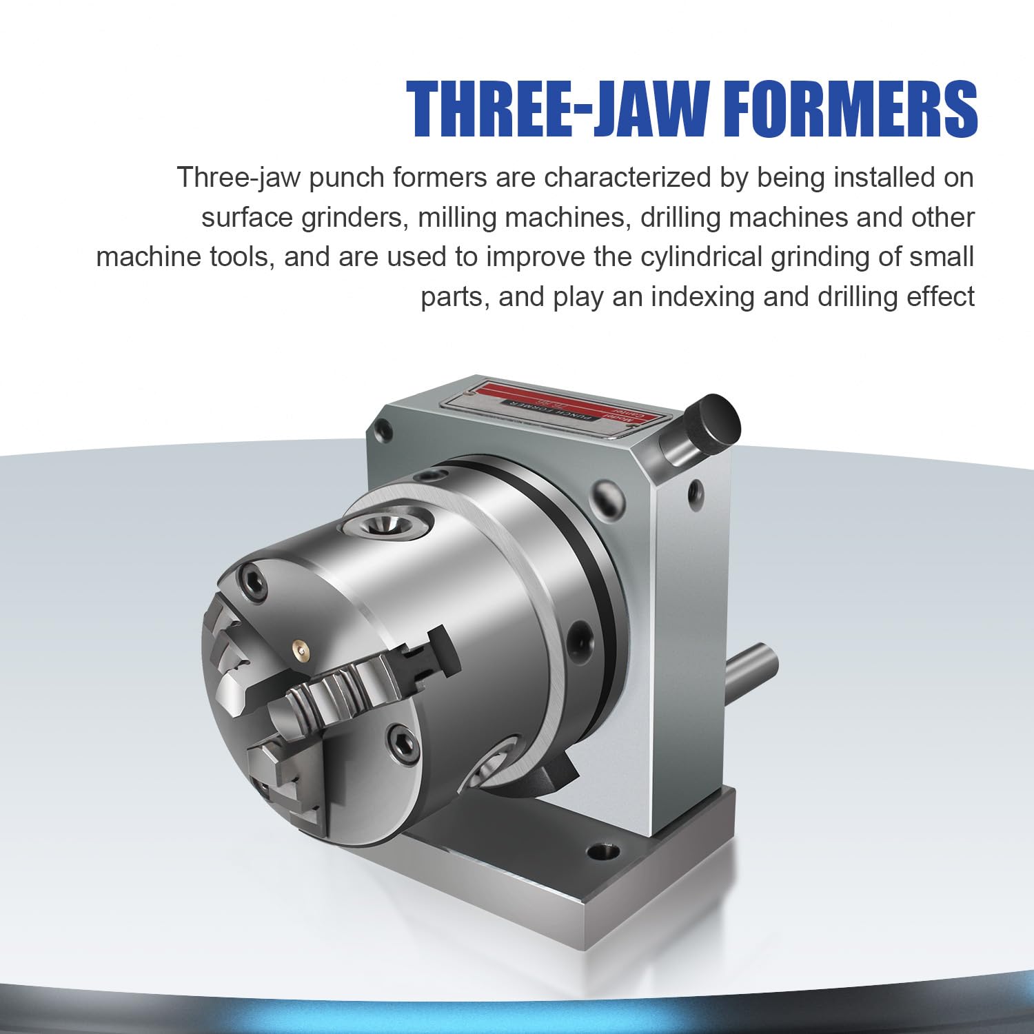 RATTMMOTOR Punch Former Grinding Machine Molding Machine 3-Jaw 80mm High Precision Dresser Punch Shaper Grinder for Milling & Drilling Machine (Accuracy 0.008mm)