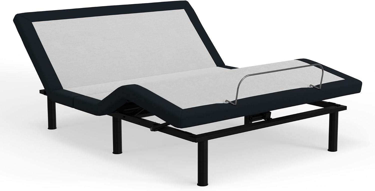 Blissful Nights e4 Full Size Adjustable Bed Base Frame with Massage, Anti-Snore, Zero Gravity, Dual USB Charging Station, Under Bed Nightlight, Wireless Remote Head and Foot Incline